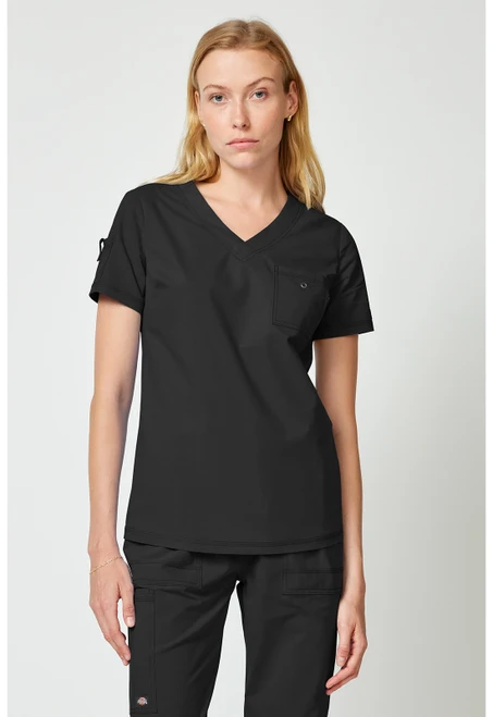 Dickies Forge Women's Tuck-In Scrub Top - Black