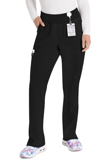 Dickies EDS Essentials Women's Tapered Leg Pull-On Scrub Pants - Black