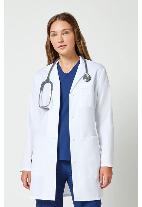 Cherokee Project Lab Women's 33 Inch Lab Coat - White