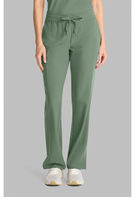 Healing Hands Quest Women's Brandy Petite and Tall Straight Leg Cargo Scrub Pants - Petite - 28 1/2 Inch Inseam - Acadia Green