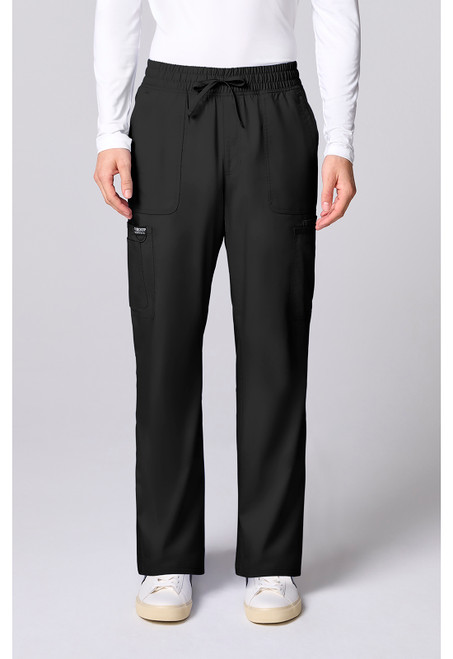 Cherokee Workwear Revolution Men's Short 12 Pocket Scrub Pants - Black