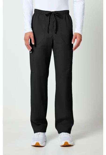 Cherokee Workwear Professionals Men's Tapered Leg Cargo Scrub Pants - Black