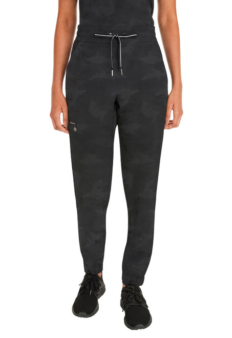 Healing Hands Purple Label Women's Tate Camo Jogger Scrub Pants - Black