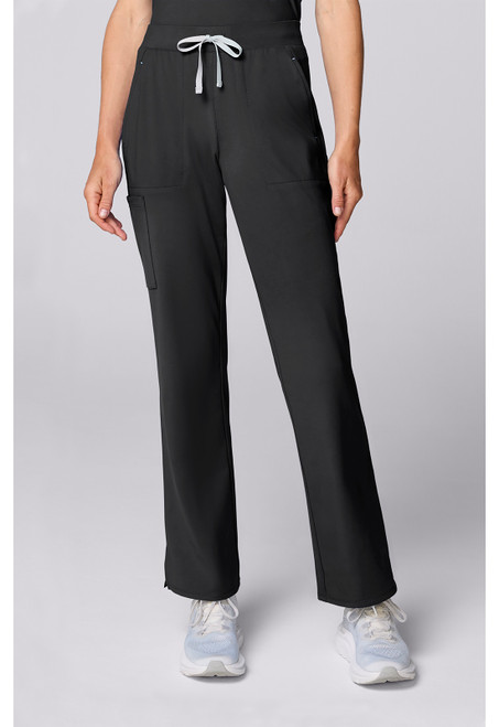 Cherokee Achieve Women's Petite Flare Leg Scrub Pants - Black