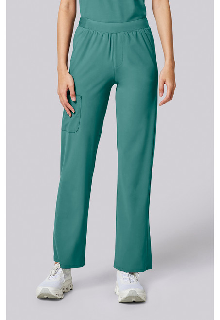 Cherokee In Pursuit Women's Petite and Tall Straight Leg Scrub Pants - Petite - 28 Inch Inseam - Oceanus