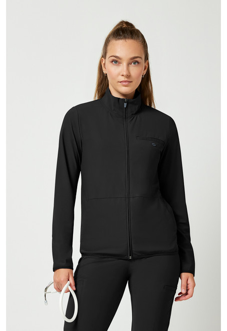 Cherokee In Pursuit Women's Warm-Up Scrub Jacket - Black