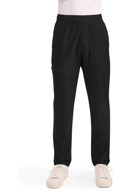 Cherokee Form Men's Tapered Leg Pull-On Scrub Pants - Black