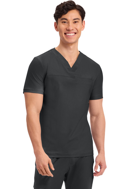 Cherokee Form Men's Tuckable V-Neck Scrub Top - Black