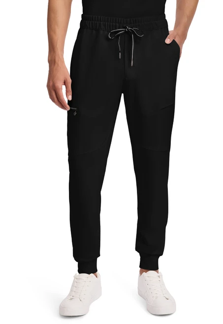Healing Hands 360 Men's Nolen Short Length Jogger Scrub Pants - Black