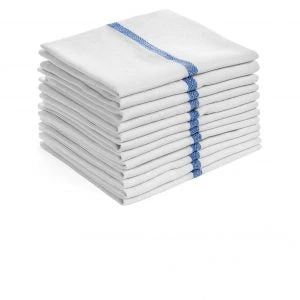 Herringbone Cotton Kitchen Towels with Center Stripe by Still Water Linens