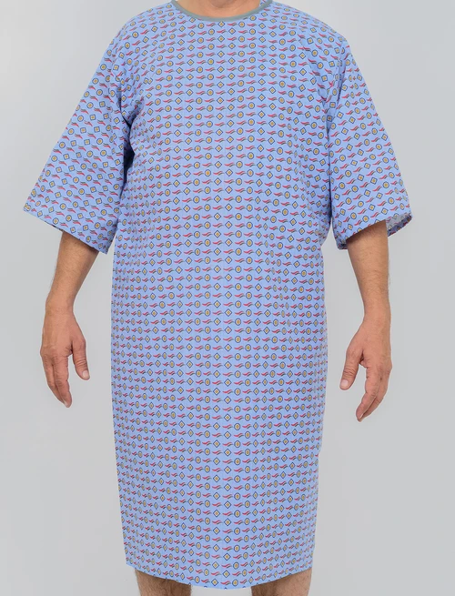 Three-Arm Hospital Gown, No Ties or Snaps by Still Water Linens
