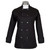 Fame C100P Women's Black Chef Coat with Side Vents Fame Fabrics