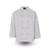 C830WH Long Chef Coat with Knot Buttons, Plus Blend, Full Sleeves Pinnacle Textile Industries