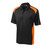 Bulk Snag-Proof Two Way Colorblock Pocket Polo- Black/Orange CS416, Case of 36 SanMar