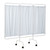 Medical Privacy Screen Divider, White Vinyl Panels - PSS-3C R&B Wire