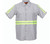 S12EN - Men's Short Sleeve Enhanced Visibility Industrial Work Shirt Pinnacle Textile Industries