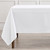 63x63 Dirona Pique Bordered White Square Tablecloth