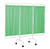 Flame Retardant Vinyl 3 Panel Portable Privacy Screen - Green R&B Wire