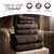 Serenity Luxury Hotel Collection 6-Piece Turkish Towels Chocolate – 6-Piece Towel Set