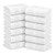 Luxury Piano Key Towels in White by Still Water – 12-Piece Washcloth Set