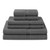 Luxury Piano Key Towels in Grey by Still Water – 6-Piece Towel Set