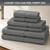 Luxury Piano Key Towels in Grey by Still Water – 6-Piece Towel Set
