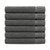 Luxury Piano Key Towels in Grey by Still Water – 6-Piece Hand Towel Set