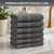 Luxury Piano Key Towels in Grey by Still Water – 12-Piece Washcloth Set