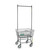 2.5 Bushel Antimicrobial Wire Laundry Cart with Double Pole Rack R&B Wire