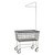 4.5 Bushel Large Wire Laundry Cart with Single Pole Rack, Chrome R&B Wire