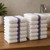 Bulk Bath Towels - Purple Center Stripe