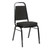 Banquet Chairs - Padded Metal Stacking Banquet Chairs with Trapezoidal Back for Events - Black Fabric, Black Frame - 2.5 inch Seat