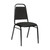 Banquet Chairs - Padded Metal Stacking Banquet Chairs with Trapezoidal Back for Events - Black Fabric, Black Frame - 1.5 inch Seat