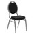 Teardrop Back Banquet Chairs - Stacking Metal Banquet & Church Chairs for Events - Black Fabric, Silver Vein Frame