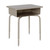 School Desks - Adjustable-Height Student & Classroom Desks with Open Front Book Box - Gray Top, Silver Frame