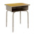 School Desks - Adjustable-Height Student & Classroom Desks with Open Front Book Box - Maple Top, Silver Frame