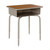 School Desks - Adjustable-Height Student & Classroom Desks with Open Front Book Box - Walnut Top, Silver Frame