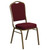 Crown Back Banquet Chairs - Stacking Metal Banquet & Church Chairs for Events - Burgundy Fabric, Gold Frame