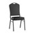 Crown Back Banquet Chairs - Stacking Metal Banquet & Church Chairs for Events - Black Vinyl, Black Frame