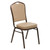 Crown Back Banquet Chairs - Stacking Metal Banquet & Church Chairs for Events - Tan Vinyl, Copper Vein Frame
