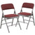 Metal Folding Chairs - Commercial Padded & Fabric Folding Chairs - Curved Triple Braced Fabric Burgundy