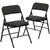 Metal Folding Chairs - Commercial Padded & Fabric Folding Chairs - Curved Triple Braced Fabric Black