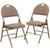 Metal Folding Chairs - Commercial Padded & Fabric Folding Chairs - Ultra-Premium Triple Braced Fabric Beige