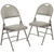 Metal Folding Chairs - Commercial Padded & Fabric Folding Chairs - Ultra-Premium Triple Braced Vinyl Gray
