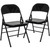 Metal Folding Chairs - Commercial Padded & Fabric Folding Chairs - Triple Braced Black