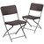 Plastic Folding Chairs - Commercial Resin Event & Party Folding Chairs - Rattan Plastic Brown