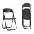 Plastic Folding Chairs - Commercial Resin Event & Party Folding Chairs - Heavy-Duty Plastic Black