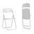 Plastic Folding Chairs - Commercial Resin Event & Party Folding Chairs - Heavy-Duty Plastic White