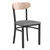 Wright Wood Dining Chairs - Commercial Boomerang-Back Restaurant Chairs with Vinyl Seat - Natural Birch Gray Vinyl