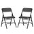 Metal Folding Chairs - Curved Triple Braced Vinyl Black